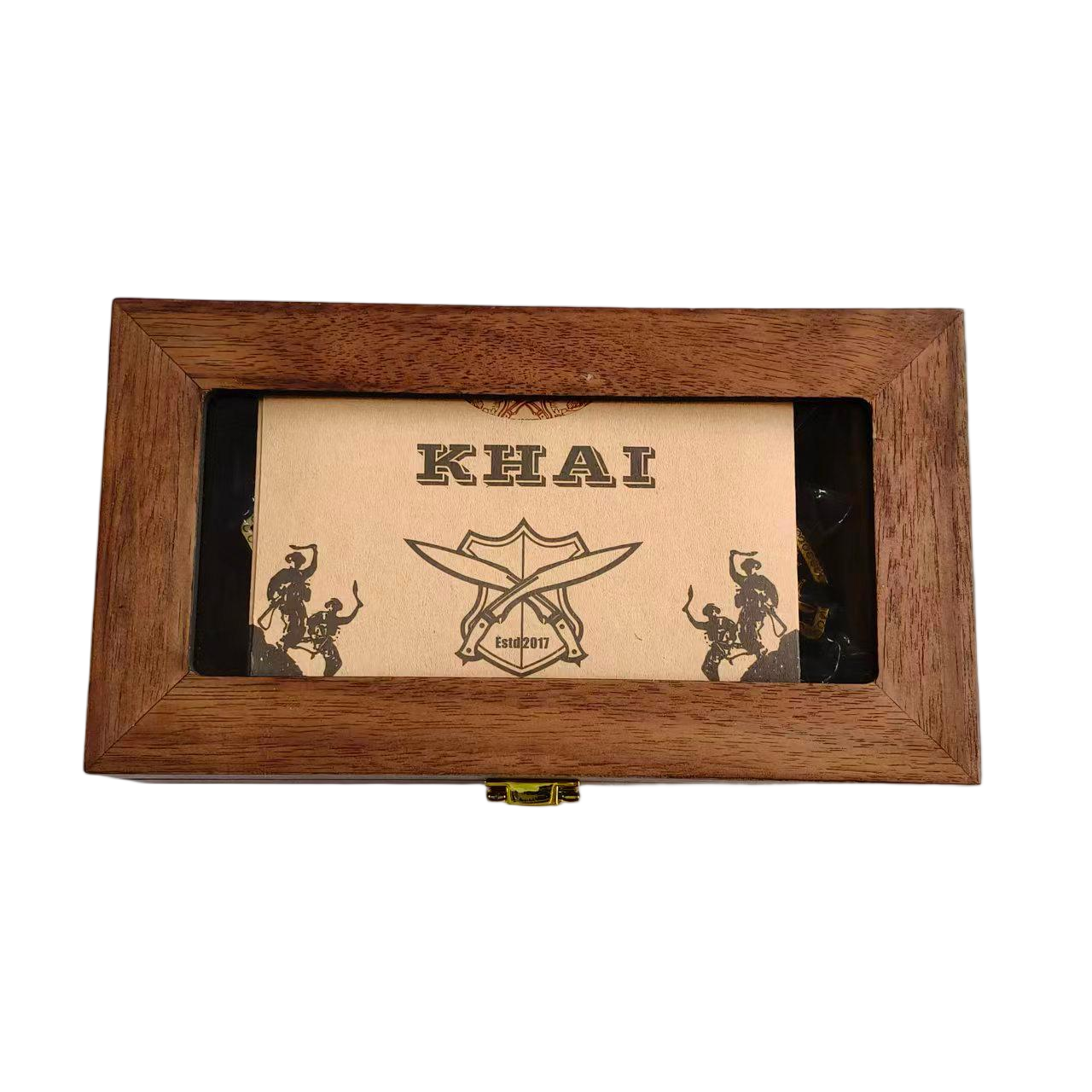 KHAI Gold Nocturne DLC CPM-3V Blade Titanium Handle Frame Lock Folding Knives