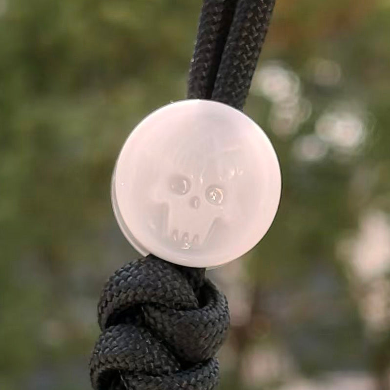 SnakeSword Resin Lanyard Beads off-white Resin Skull Knife Pendant 3 PCS