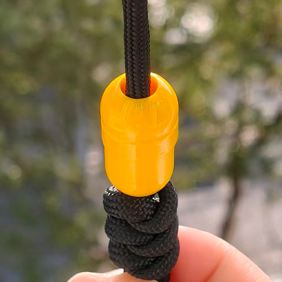 SnakeSword Capsule Resin Lanyard Beads Yellow Knife Lanyard Beads 3 PCS