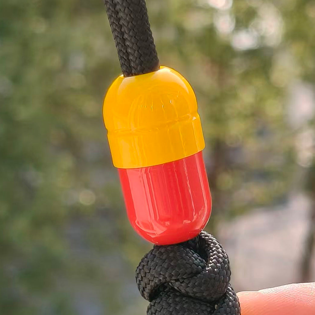 SnakeSword Capsule Resin Lanyard Beads Yellow+Red Knife Lanyard Beads 3 PCS