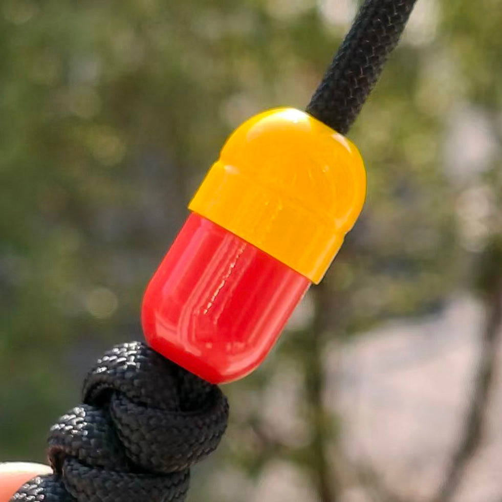 SnakeSword Capsule Resin Lanyard Beads Yellow+Red Knife Lanyard Beads 3 PCS