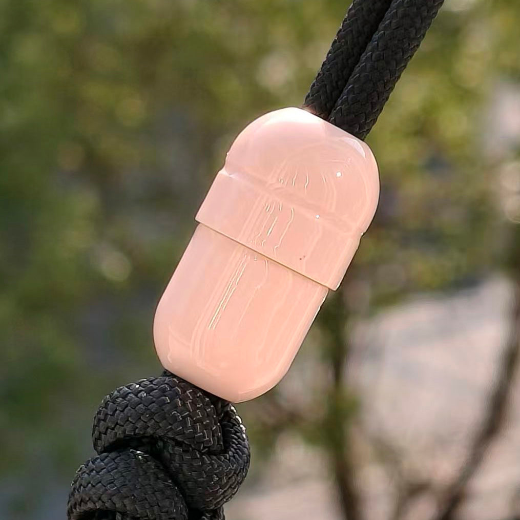 SnakeSword Capsule Resin Lanyard Beads White Knife Lanyard Beads 3 PCS