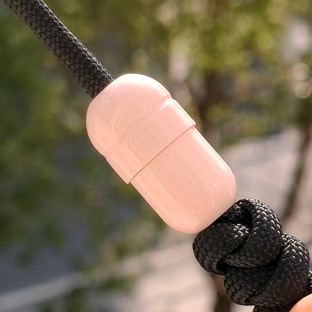 SnakeSword Capsule Resin Lanyard Beads White Knife Lanyard Beads 3 PCS