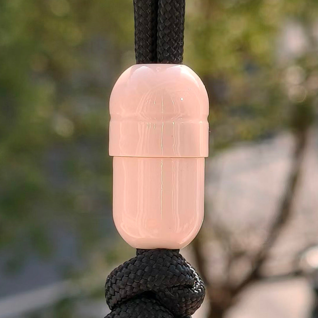 SnakeSword Capsule Resin Lanyard Beads White Knife Lanyard Beads 3 PCS