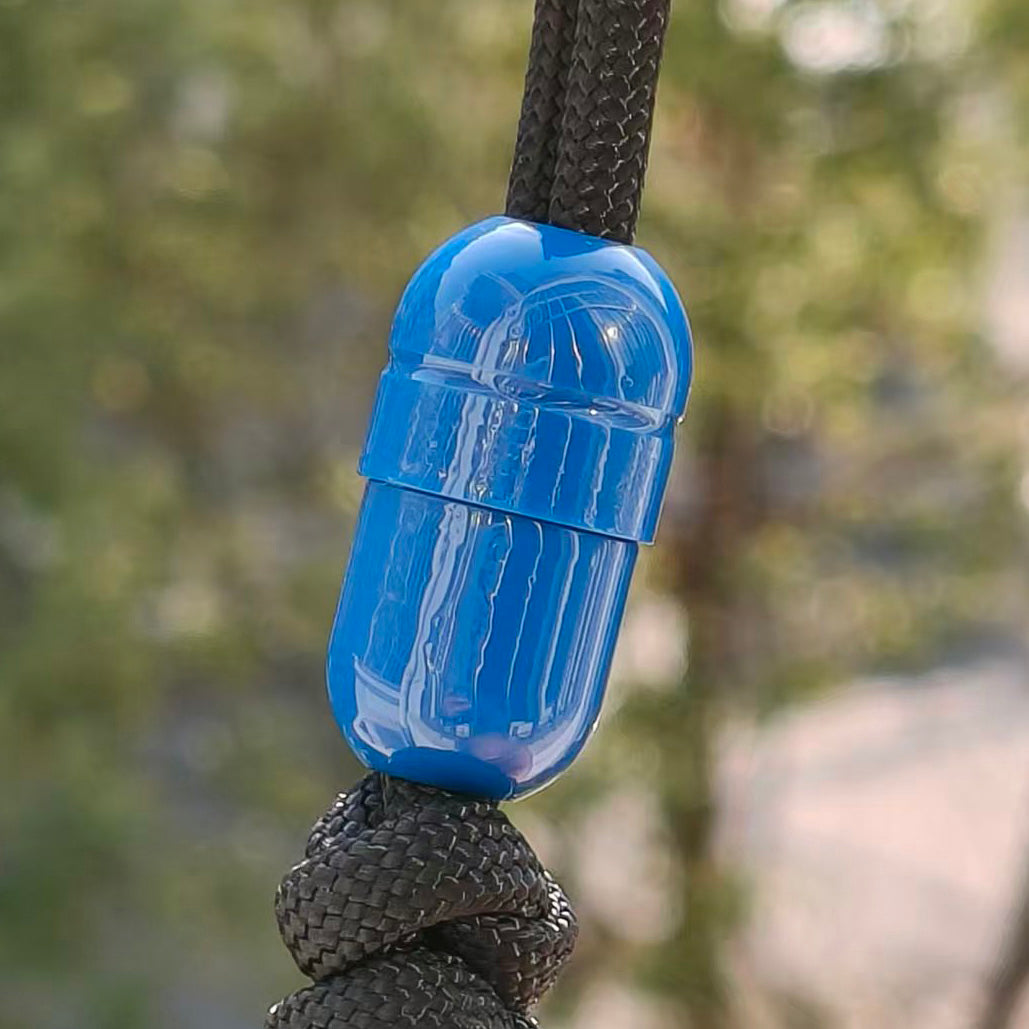 SnakeSword Capsule Resin Lanyard Beads Blue Knife Lanyard Beads 3 PCS