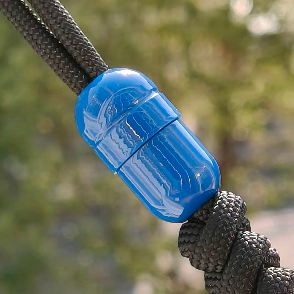 SnakeSword Capsule Resin Lanyard Beads Blue Knife Lanyard Beads 3 PCS