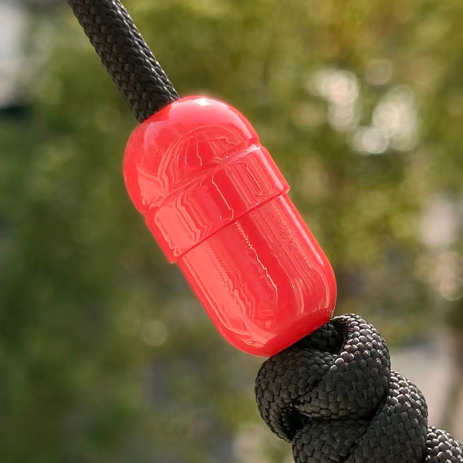 SnakeSword Capsule Resin Lanyard Beads Red Knife Lanyard Beads 3 PCS