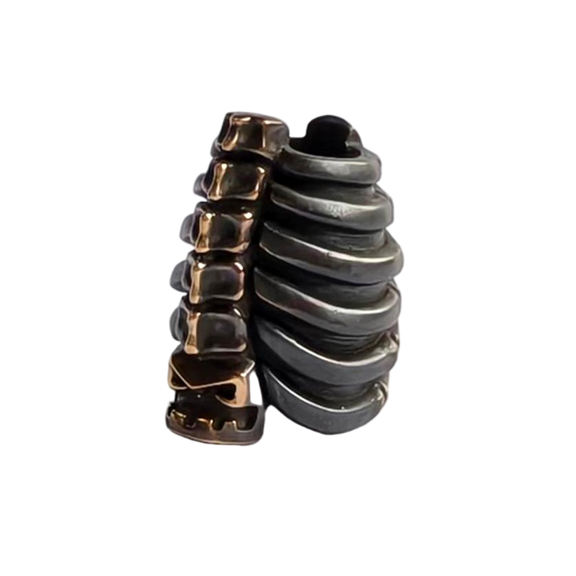 Apeshkov Ribs Copper Custom Knife lanyard bead Handmake