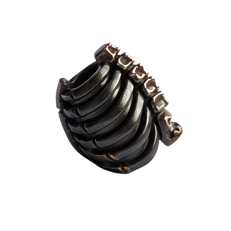 Apeshkov Ribs Copper Custom Knife lanyard bead Handmake