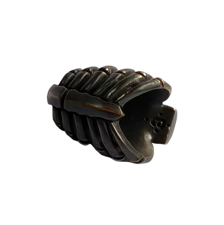 Apeshkov Ribs Copper Custom Knife lanyard bead Handmake