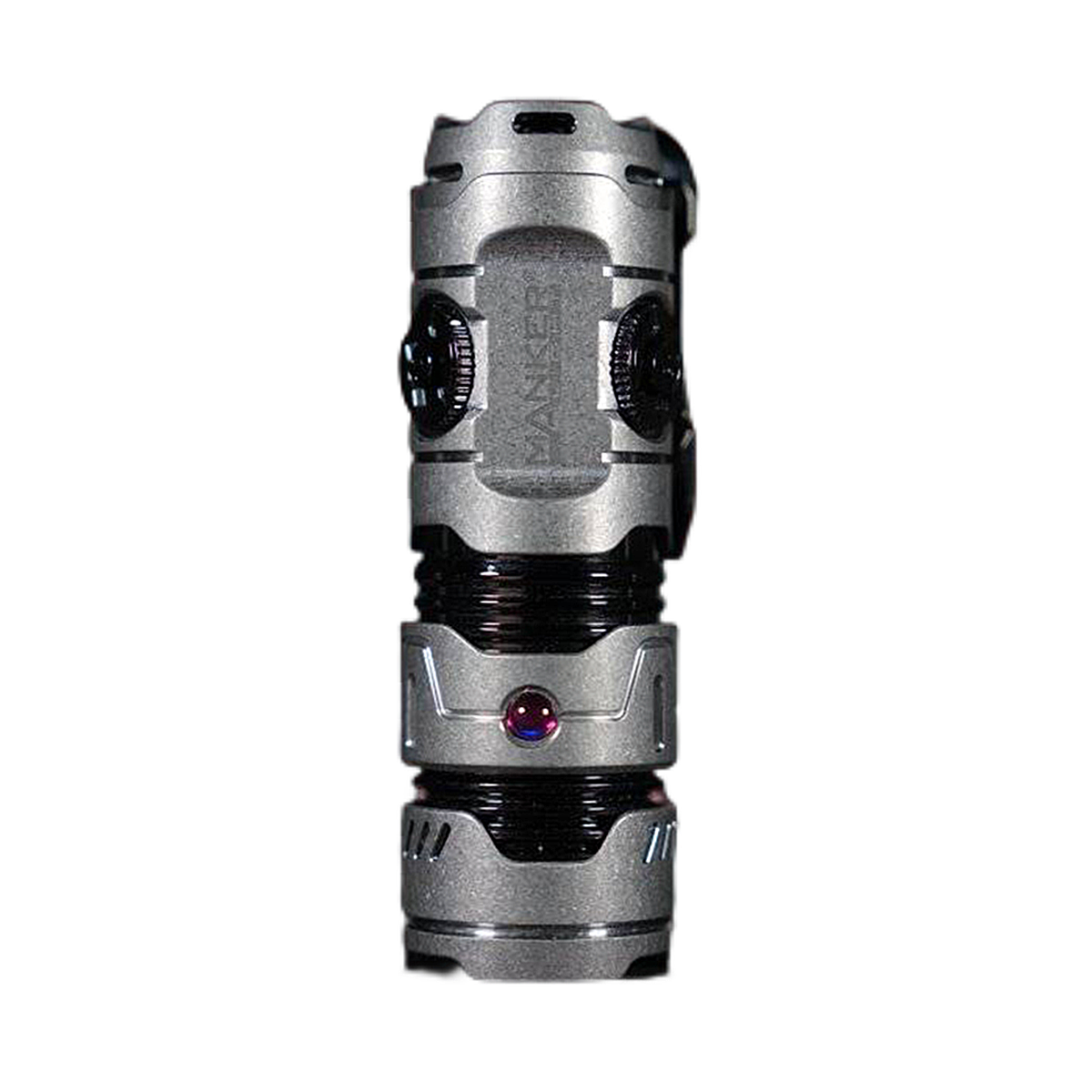 Mankerlight Timeback III EDC Flashlight Spinner Flashlight Use 18350 Battery Titanium Natural