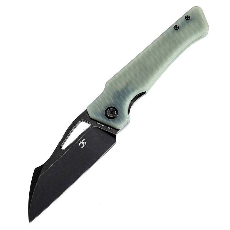 Kansept Egress K1033C2 Stonewashed CPM-S35VN Blade Jade G10 Handle Liner Lock Folding Knife
