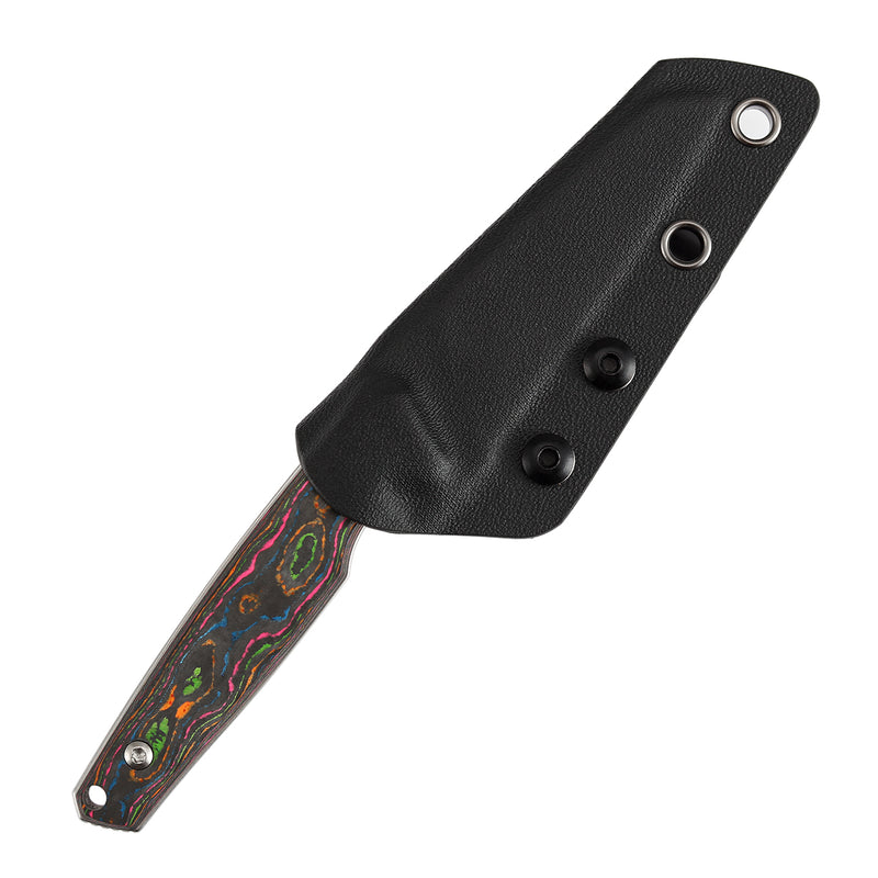 Kansept Parr G011A3 CPM-S35VN Blade 80S Camo Carbon Fiber Handle Fixed Blade Knife