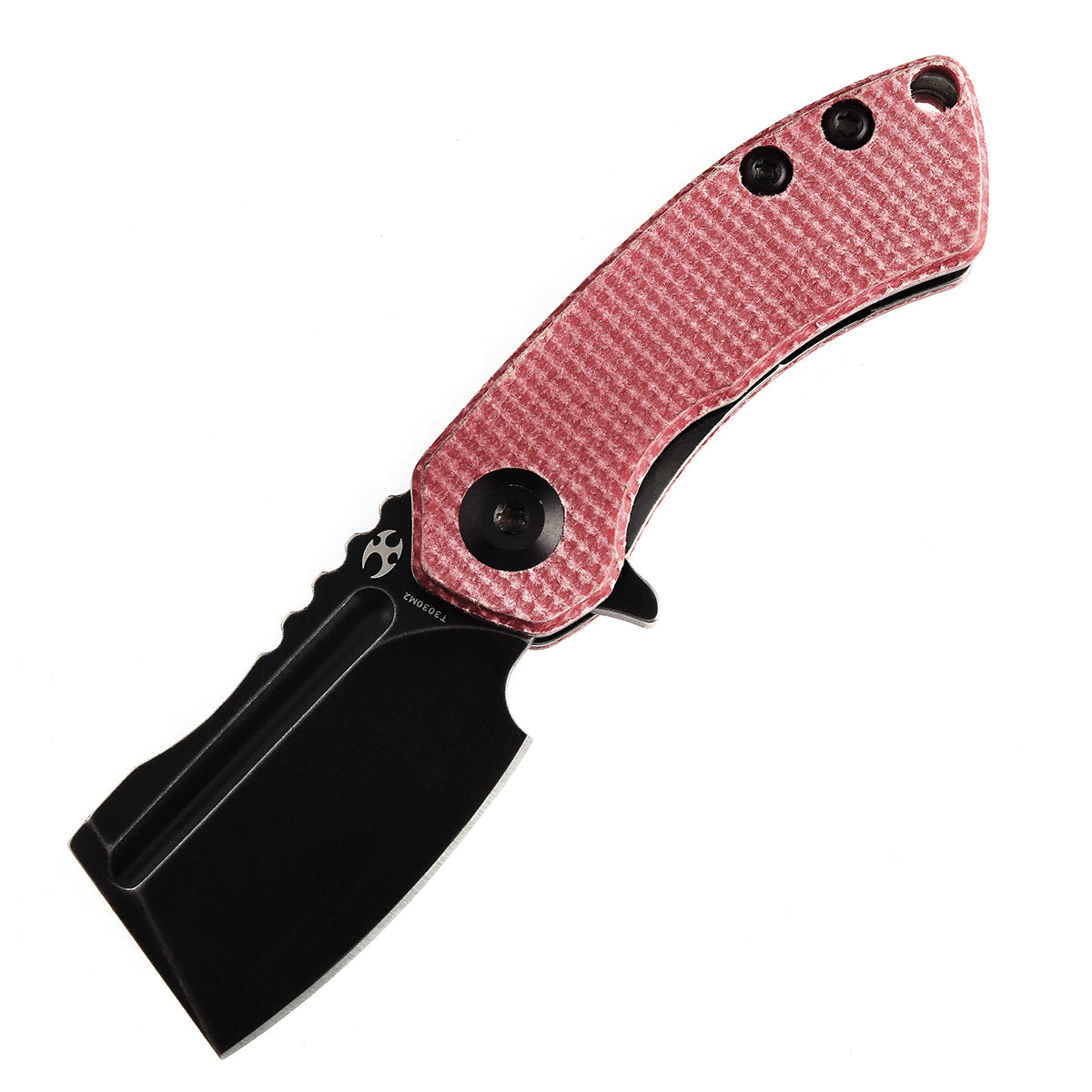Kansept Mini Korvid T3030M2 154CM Blade Red Micata Handle Edc Flipper Knife