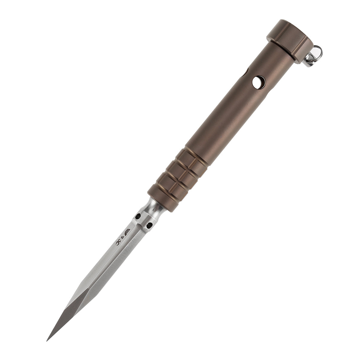 Kansept EDC Stiletto G005A9 Satin 5CR13 Blade Bronze Anodized Titanium Handle EDC Tool Ice Pick