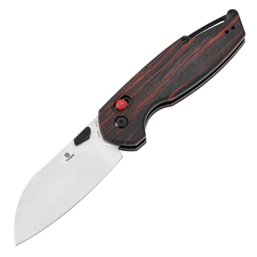 Tenable Model 6 T1022V8 14C28N Blade Red+Black G-mascus Handle Cross Bar Lock