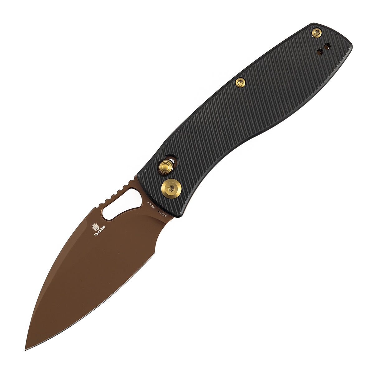 Tenable Heron B2124V2 Nitro-V Blade Black Aluminum Handle Crossbar Lock Folding Knife