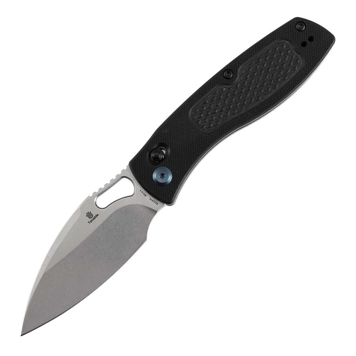 Tenable Heron B2124V4 Nitro V Blade Black G10 Handle Crossbar Lock Folding Knife
