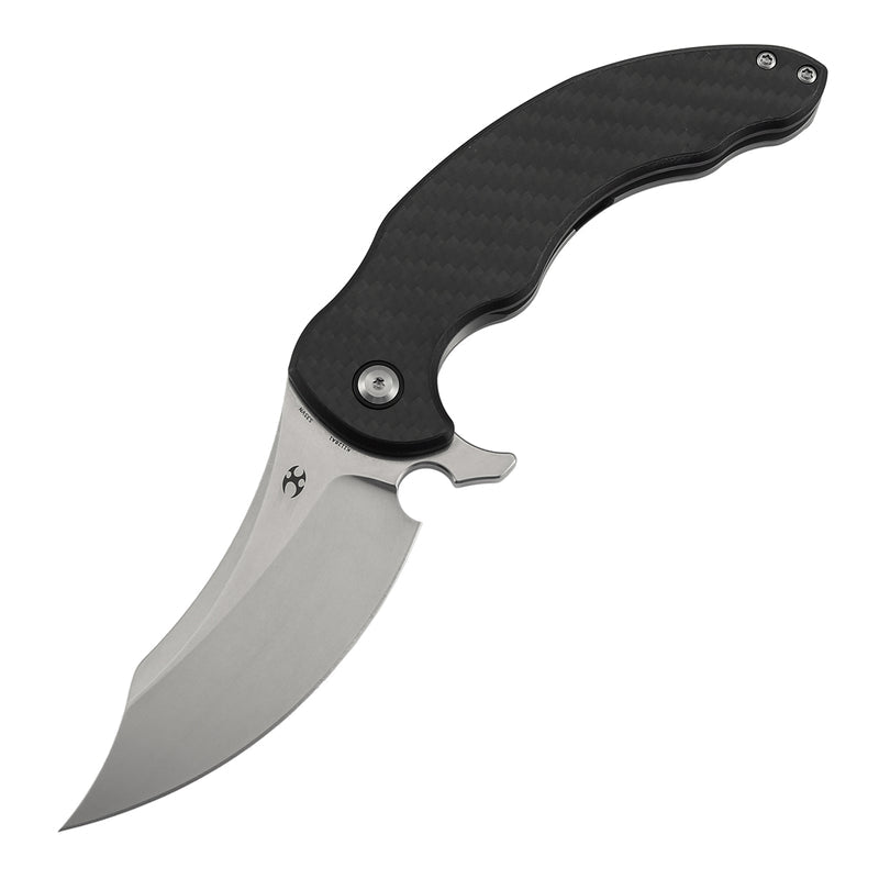 Kansept Gilgamesh K1128A1 CPM-S35VN Blade Carbon Fiber & G10 with Titanium Handle Frame Lock Folding Knife