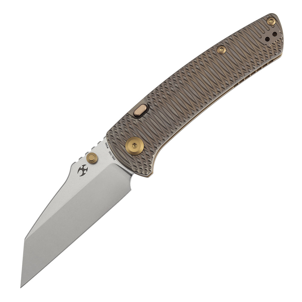 Kansept Main Street K1015H6 M390 Blade Bronze Anodized Titanium Handle Top Liner Lock Folding Knife