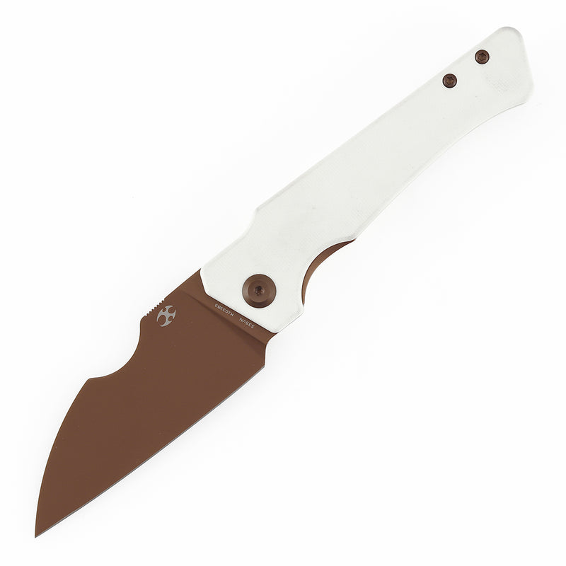 Kansept Egress K1033B3 Rose Gold Coated CPM-S35VN Blade White G10 Handle Liner Lock Folding Knife