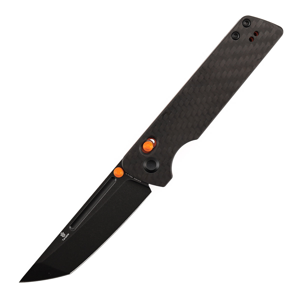Tenable Anomaly B2038V4 Blackwash Nitro-V Blade Twill Carbon Fiber & G10 Handle Crossbar Lock Folding Knife