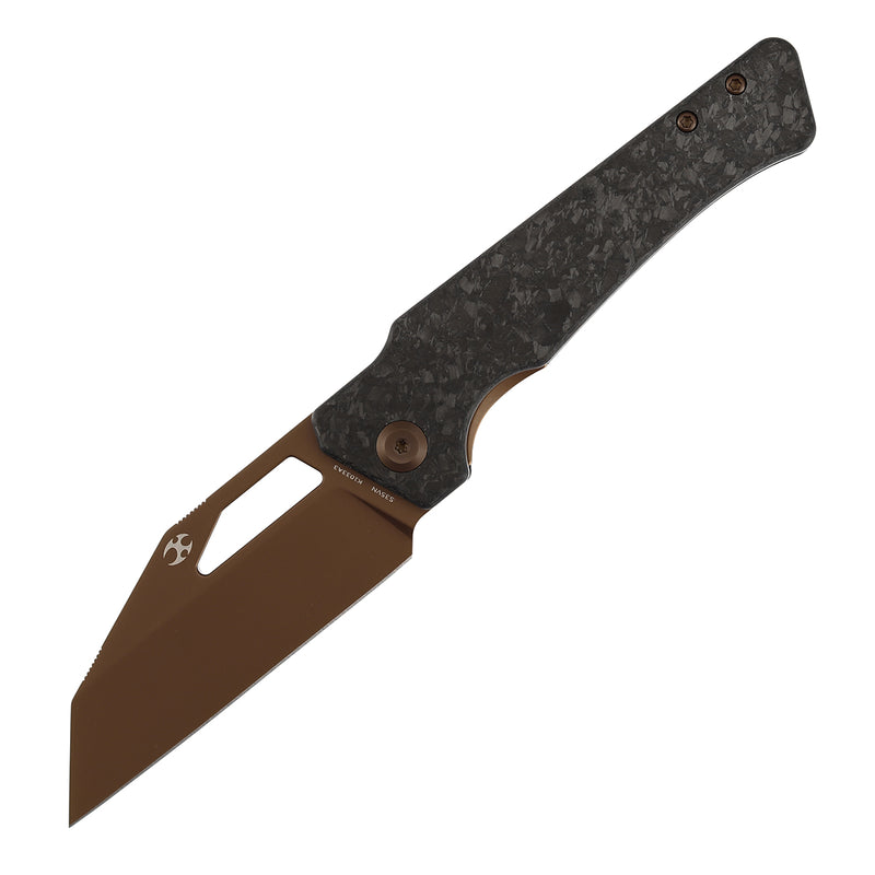 Kansept Egress K1033A3 Rose Gold Coated CPM-S35VN Blade Carbon Fiber Handle Liner Lock Folding Knife
