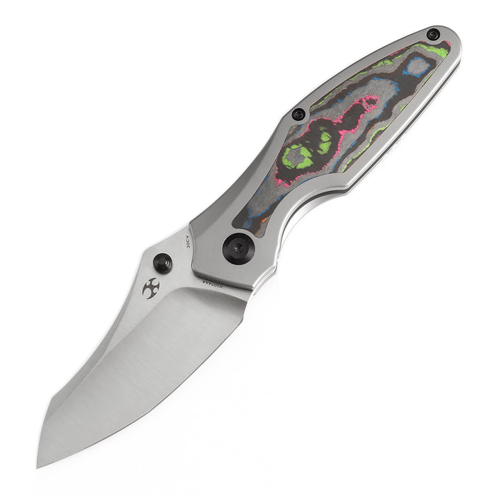 KANSEPT Baba Yaga K1074A4 CPM 20CV Blade Titanium with 80S Camo Carbon Inlay Handle Frame Lock