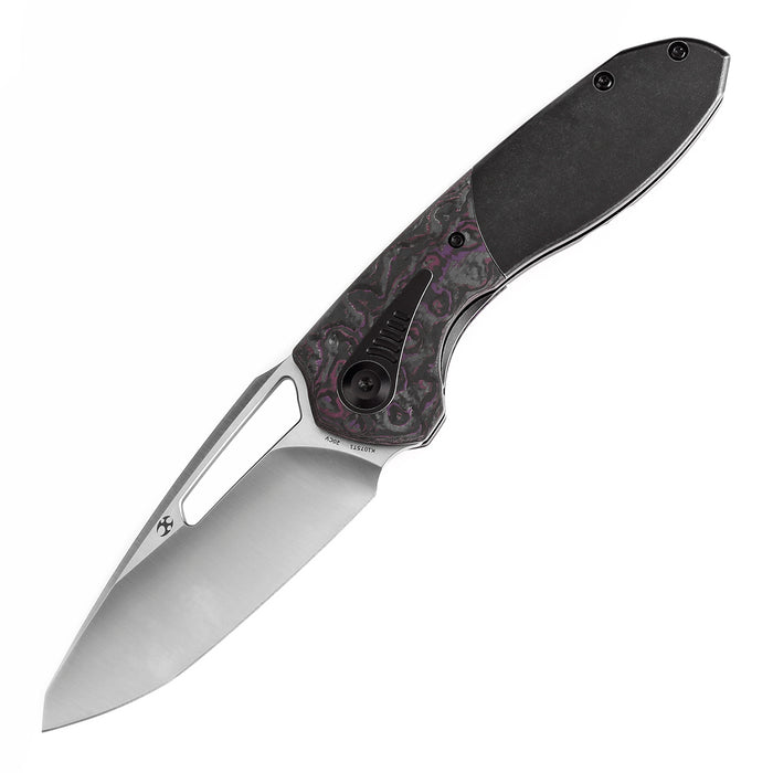 KANSEPT Thoth K1075T1 CPM 20CV Blade Titanium and Purple Haze Carbon Fiber Handle Bolster Lock
