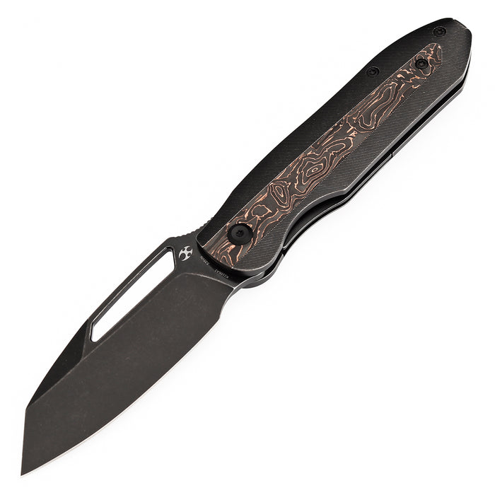 Kansept Knives Thunderhead K1106A1 CPM S35VN Blade Titanium with Copper Carbon Fiber Inlay Handle Frame Lock
