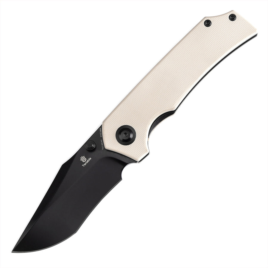 Tenable Fermi T1122A1 14C28N Blade White G10 Handle Liner Lock