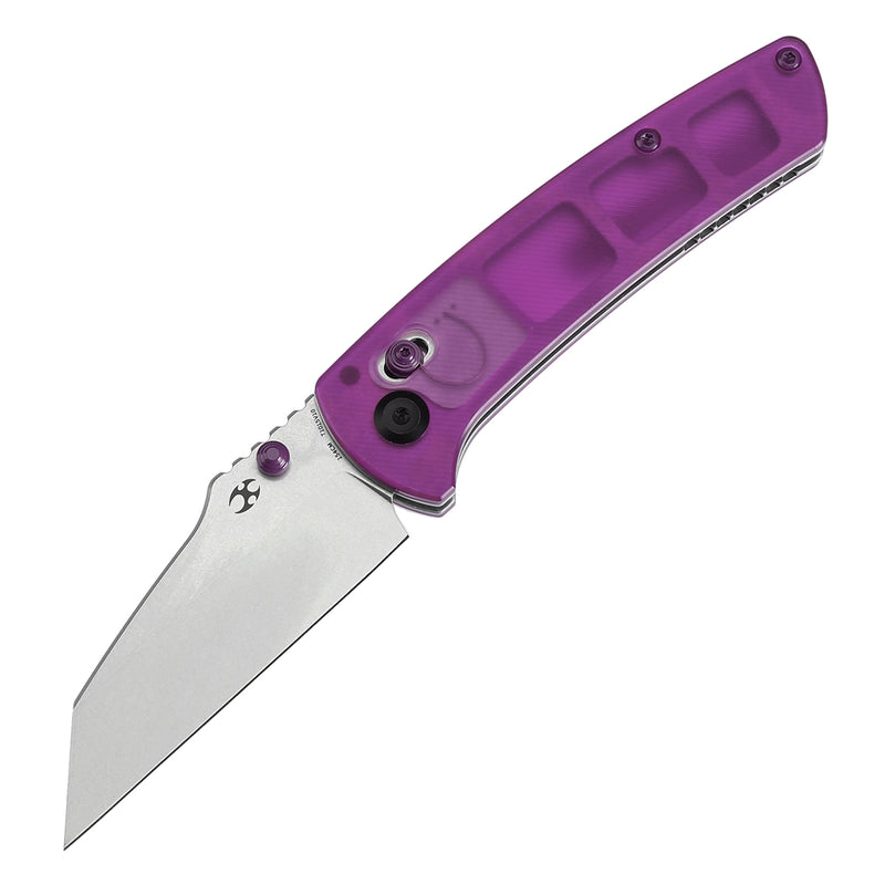Kansept Main Street T1015V10 154CM Blade Purple Acrylic Handle Crossbar Lock Folding Knife