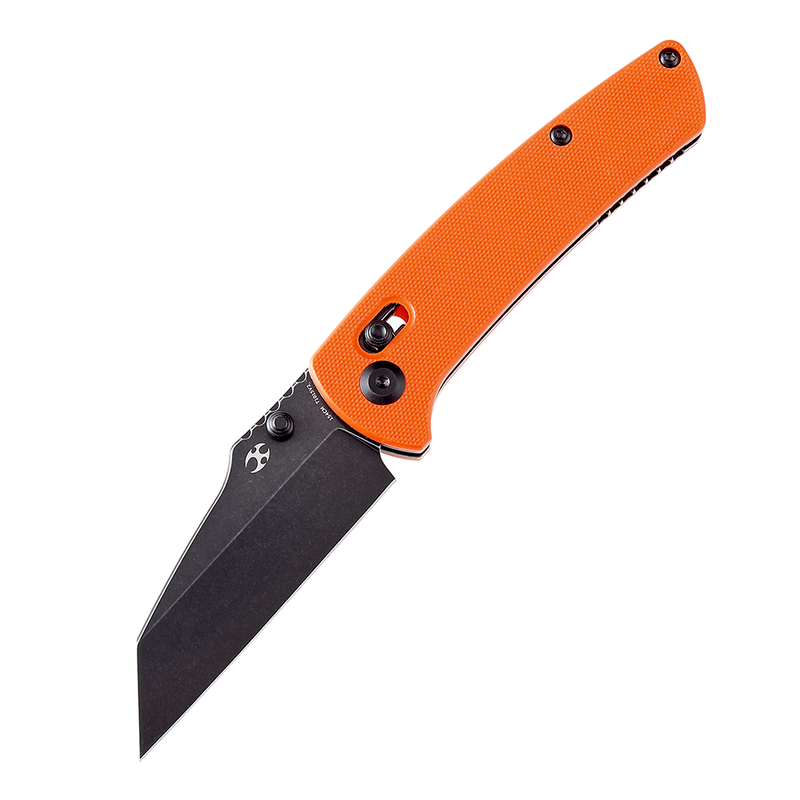 Kansept Main Street T1015V2 154CM Blade Orange G10 Handle Crossbar Lock Folding Knife