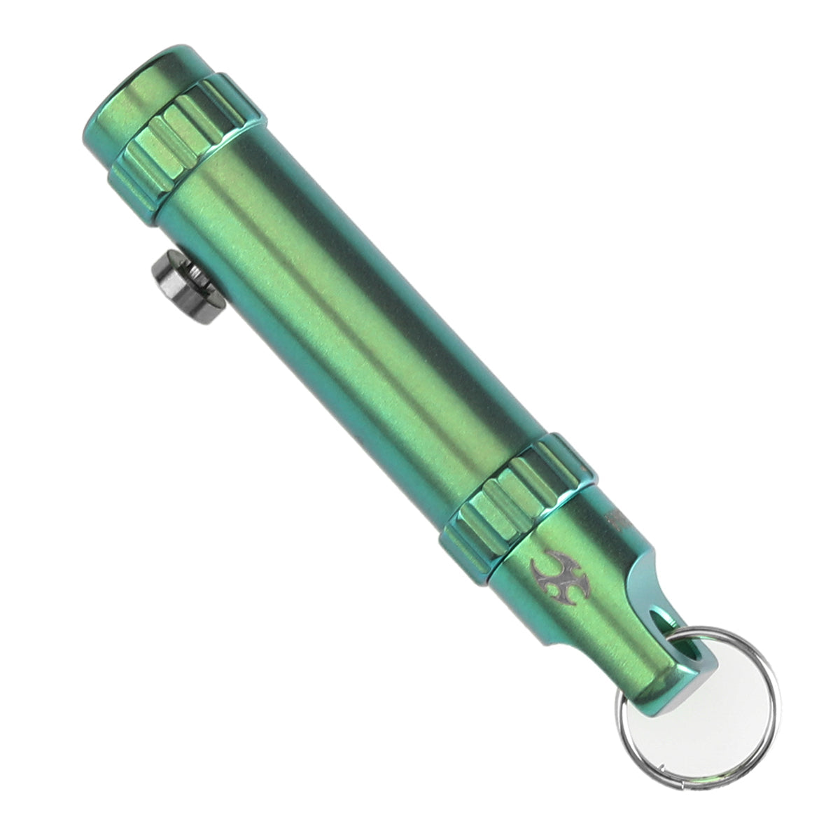 Kansept EDC Bolt Fidget G013A4 Green Titanium with Bolt Mechanism for Stress Relieving with Key Chain for Lanyard Hole