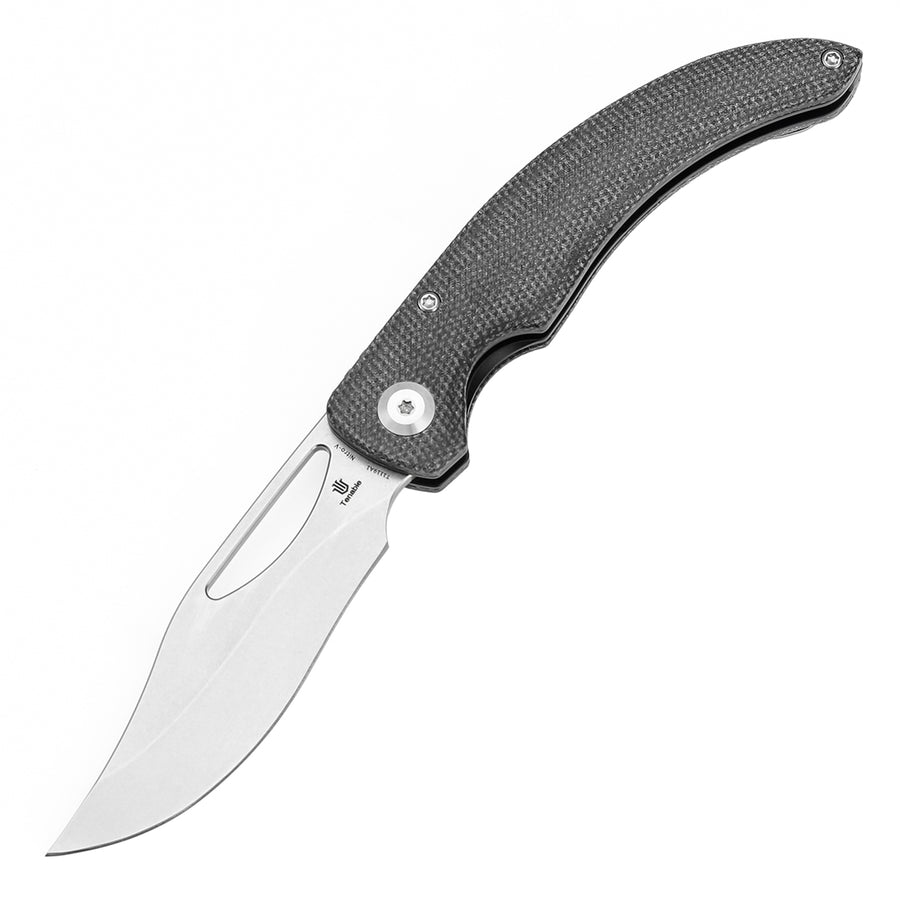 Tenable Gideon T1119A1 Stonewashed Nitro-V Blade Black Micarta Handle Liner Lock