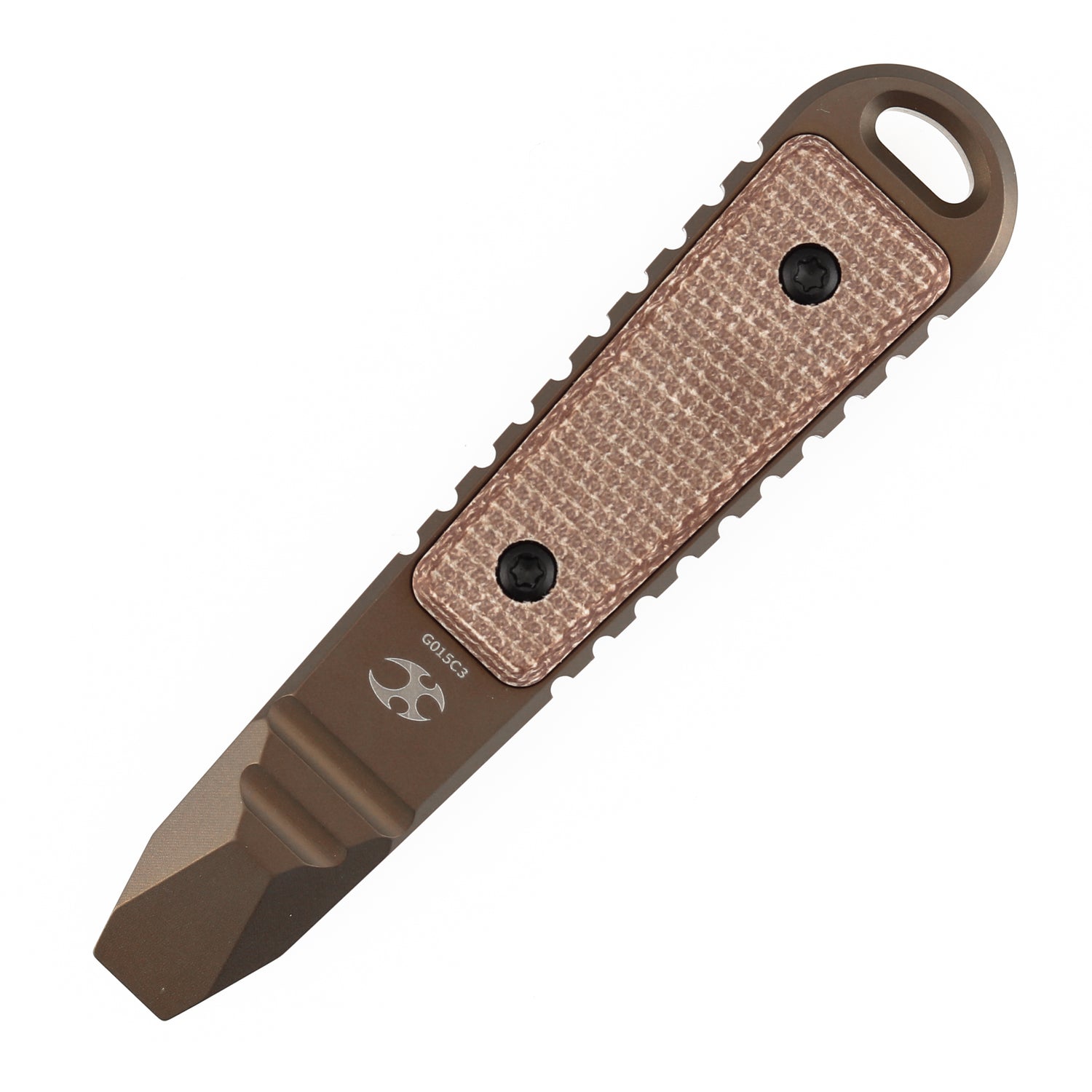 Kansept Kursor G015C3 Bronze Anodized Titanium+Brown Micarta EDC Tool