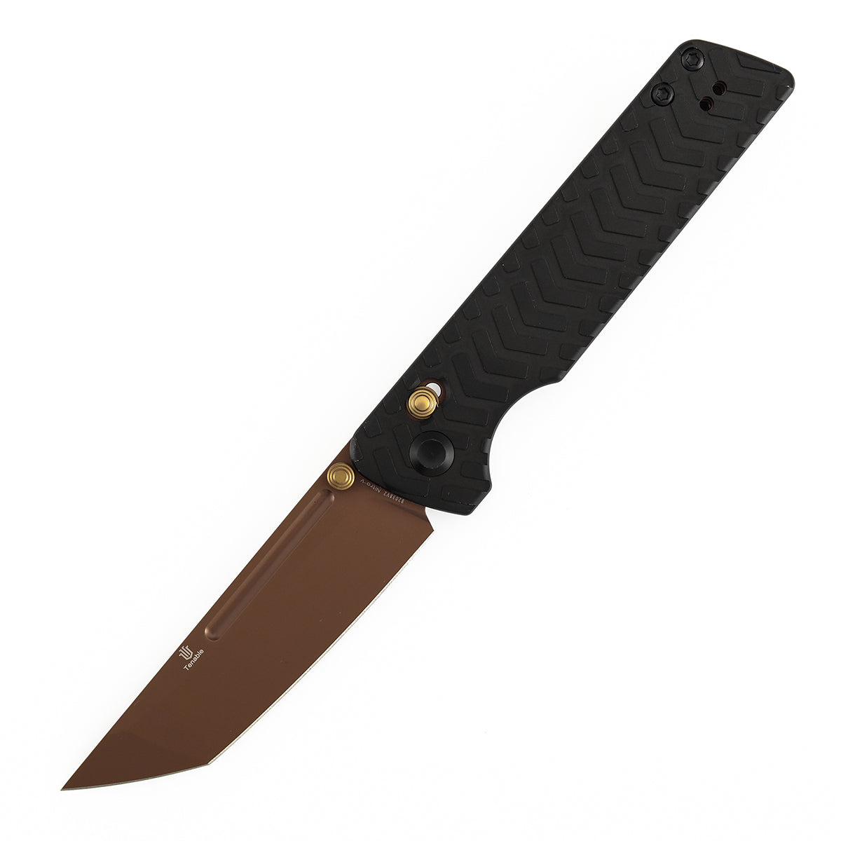 Tenable Anomaly B2038V2 Nitro-V Blade Black Aluminum Handle Crossbar Lock Folding Knife