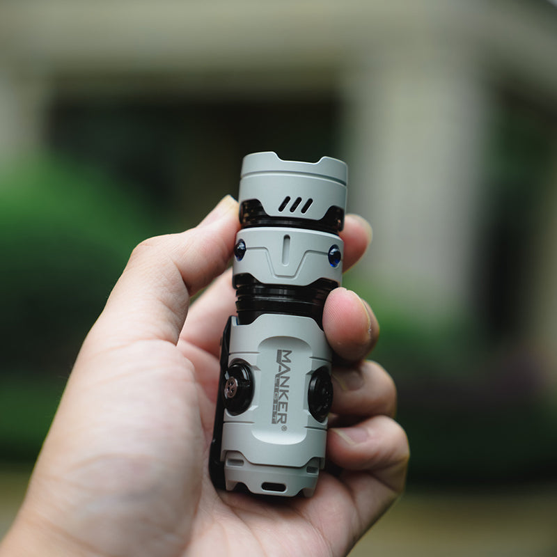 Mankerlight Timeback III EDC Flashlight Spinner Flashlight Use 18350 Battery Aluminum