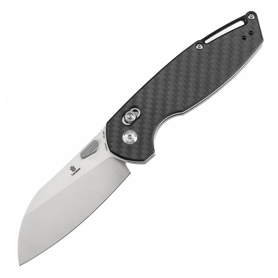 Tenable Knives Model 6 T1022V1 14C28N Blade Carbon Fiber Handle Cross Bar Lock