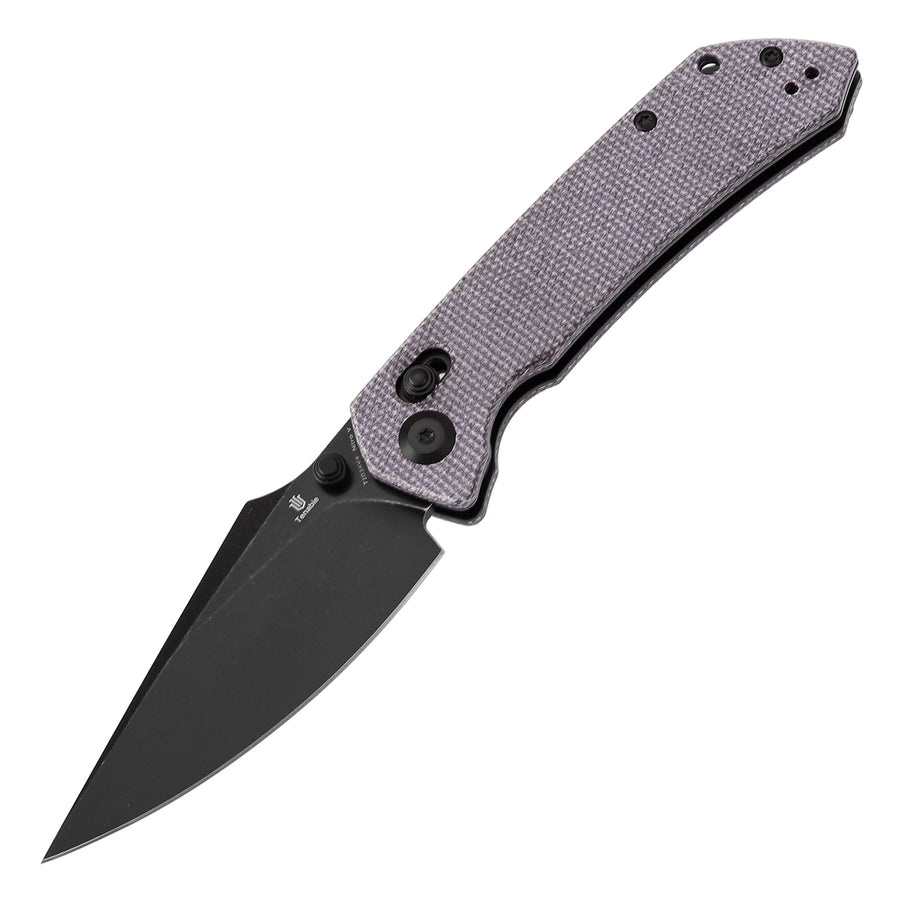 Tenable Knives Fenrir T1034V4 Nitro-V Blade Purple Micarta Handle Cross Bar Lock
