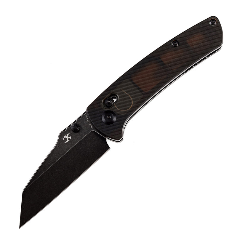 Kansept Main Street T1015V7 154CM Blade Light Brown Acrylic Handle Crossbar Lock Folding Knife