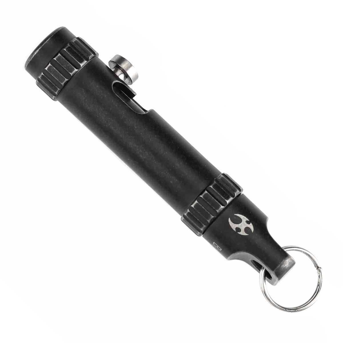 Kansept EDC Bolt Fidget G013A2 Black Titanium with Bolt Mechanism for Stress Relieving with Key Chain for Lanyard Hole