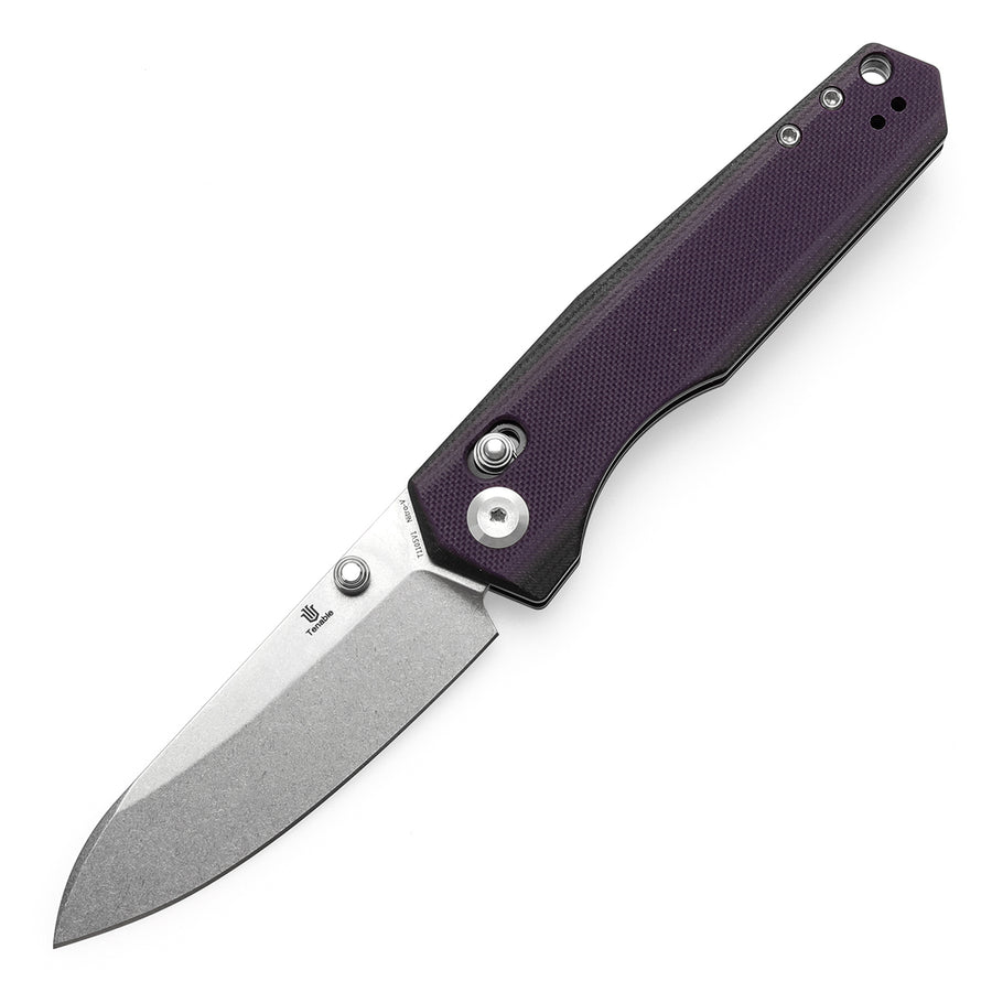 Tenable Beaver T1105V1 Nitro-V Blade Purple and Black G10 Handle Cross Bar Lock