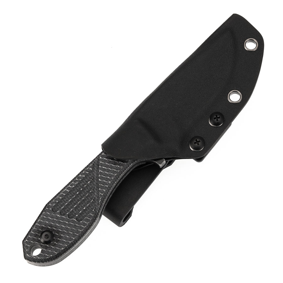Tenable Tiny Dancer G014A4 Blackwash D2 Blade Black Micarta Handle Fixed Blade