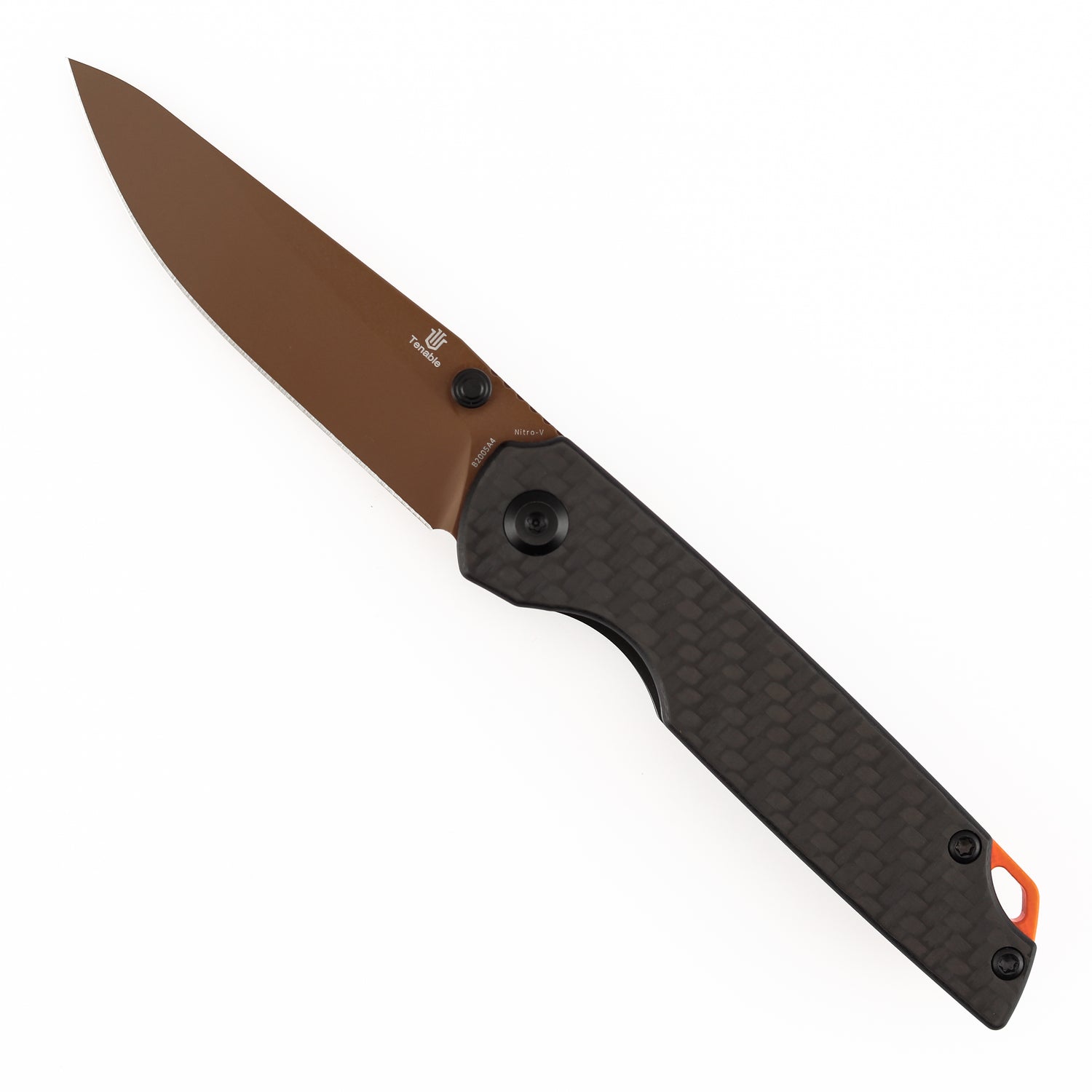 Tenable Mini Warrior B2005A4 Rose Gold Nitro-V Blade Twill Carbon Fiber & G10 Handle Liner Lock Folding Knife