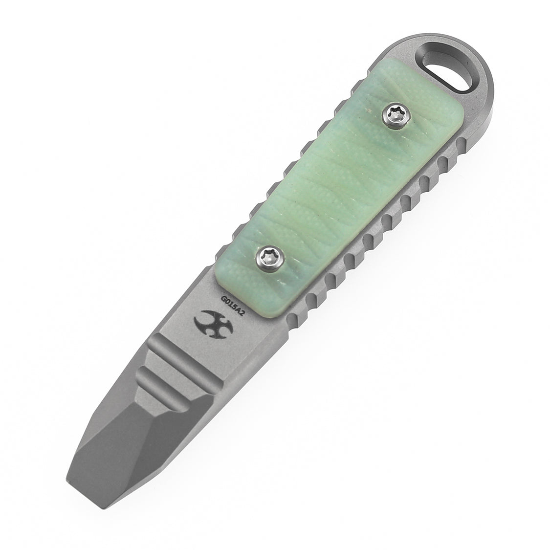 Kansept Kursor G015A2 Plain Titanium+Jade G10 with Tsukamaki EDC Tool