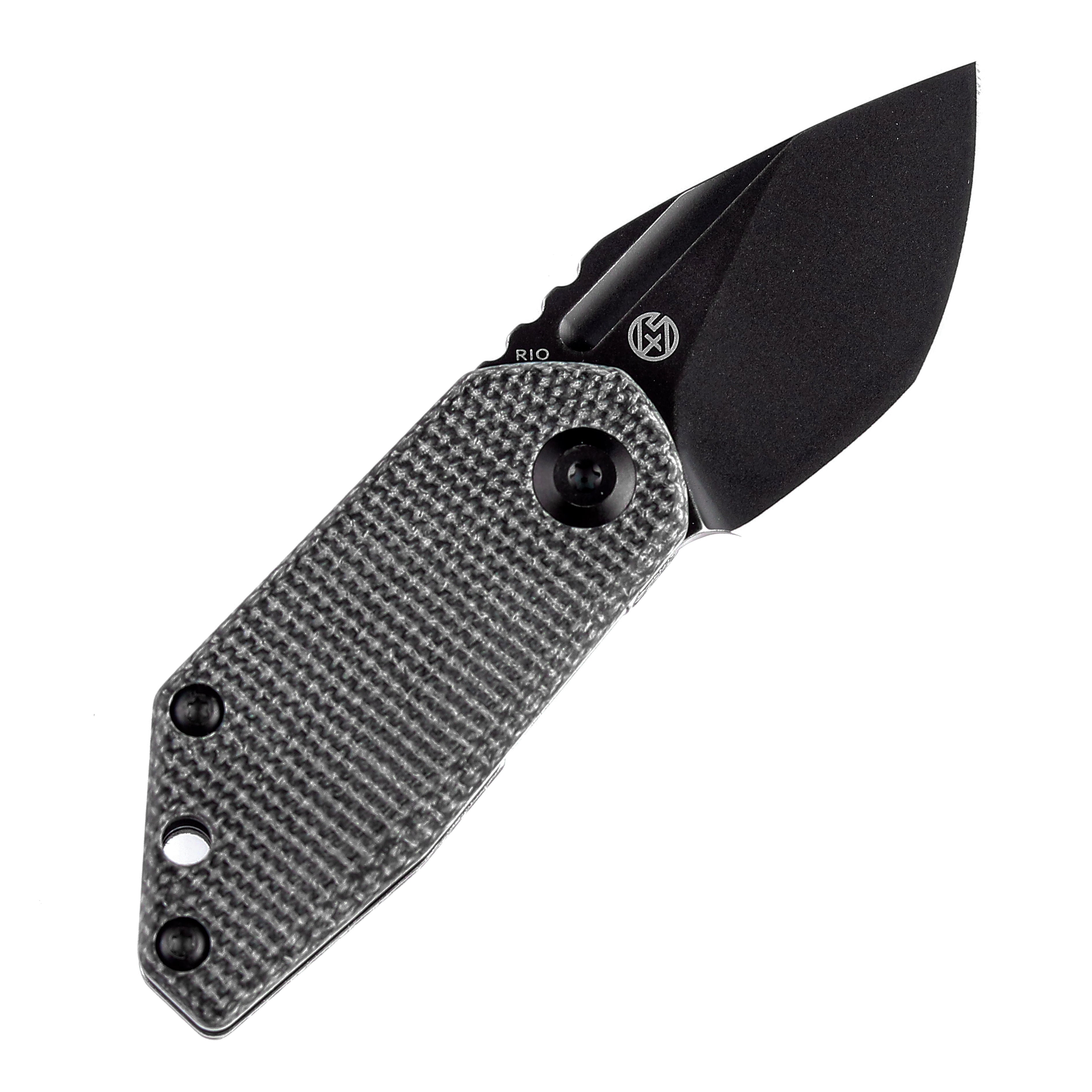 Kansept Knives RIO K3044A3 M390 Blade Black Micarta Handle Liner Lock EDC Knife