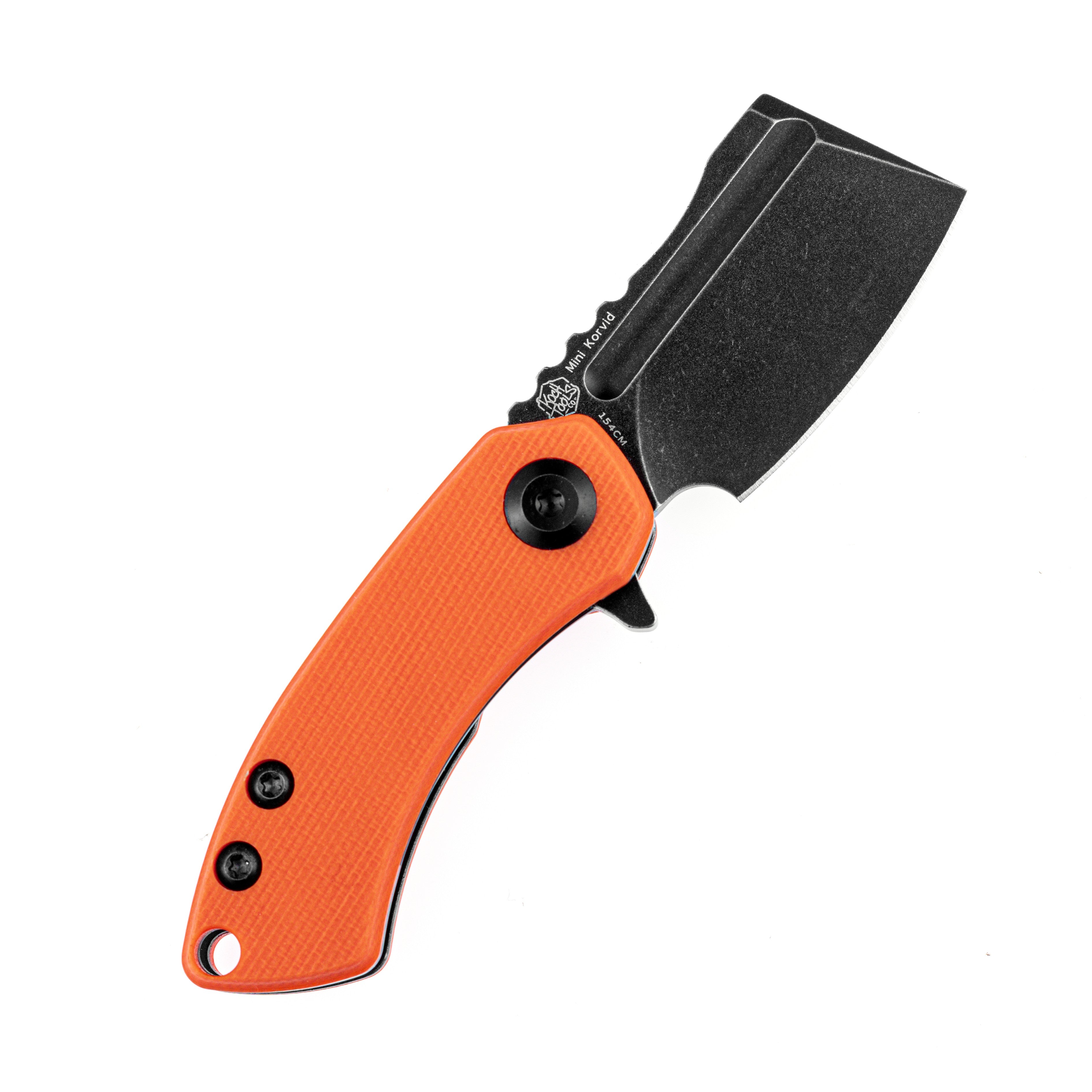 Kansept Knives T3030A7 Mini Korvid 154CM Blade Orange G10 Handle Liner Lock Edc Knives