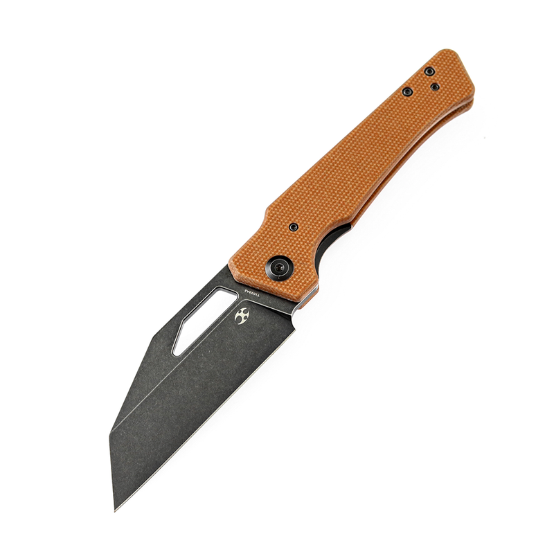 Kansept Egress K1033A2 Stonewashed CPM-S35VN Blade Brown Micarta Handle Liner Lock Folding Knife
