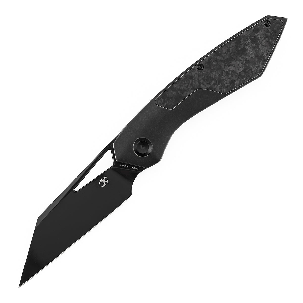 Kansept Strip K1113A1 Mirror DLC Magnacut Blade Carbon Fiber & Blackwash Titanium Hnadle Frame Lock Folding Knife